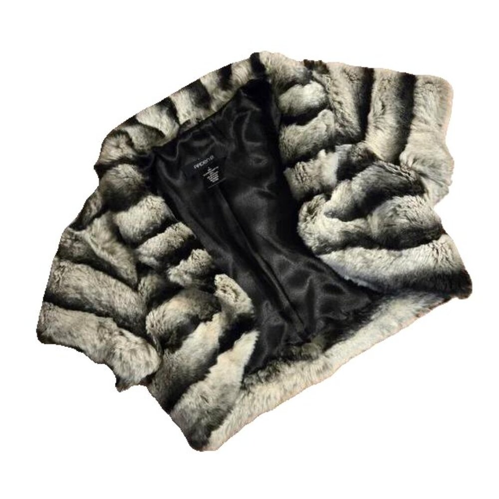 Chinchilla Genuine Rabbit Fur Crop Bolero Jacket